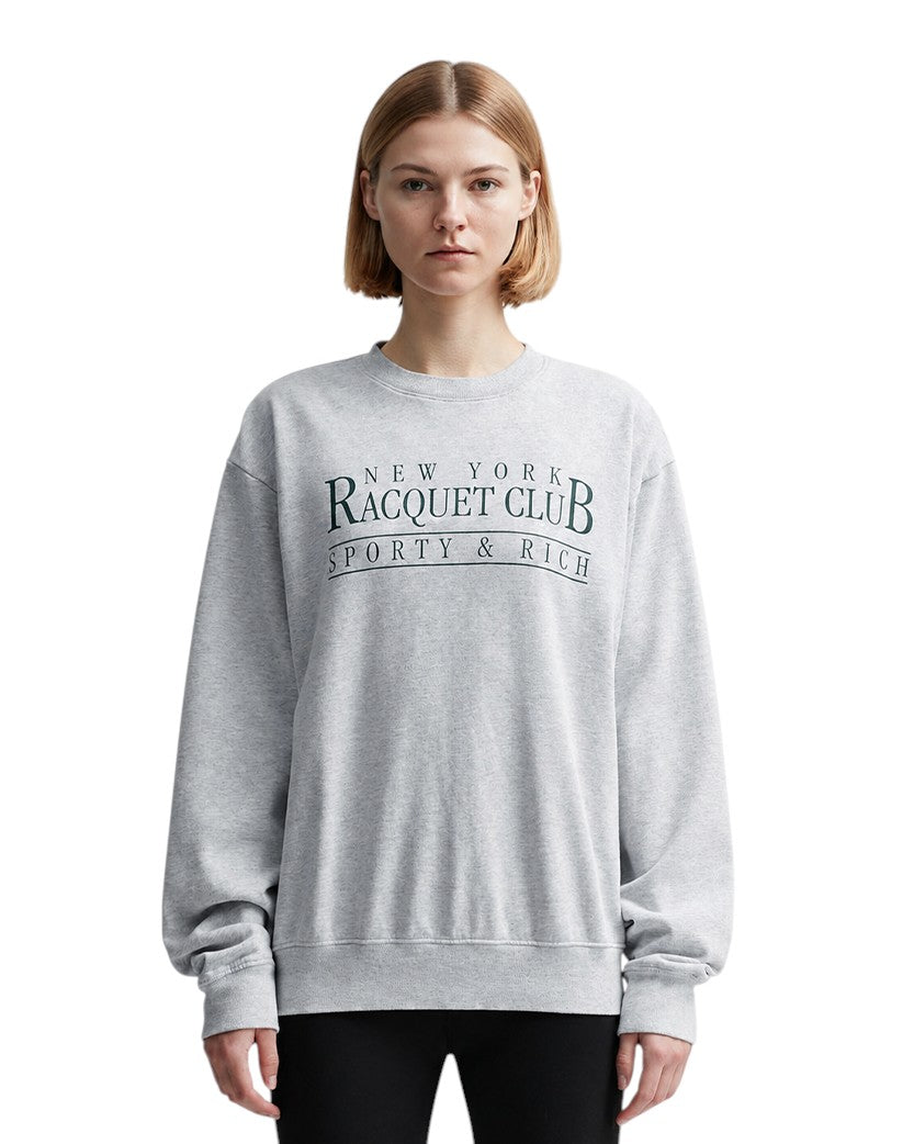 Sporty & Rich NY Racquet Club Crewneck Grey