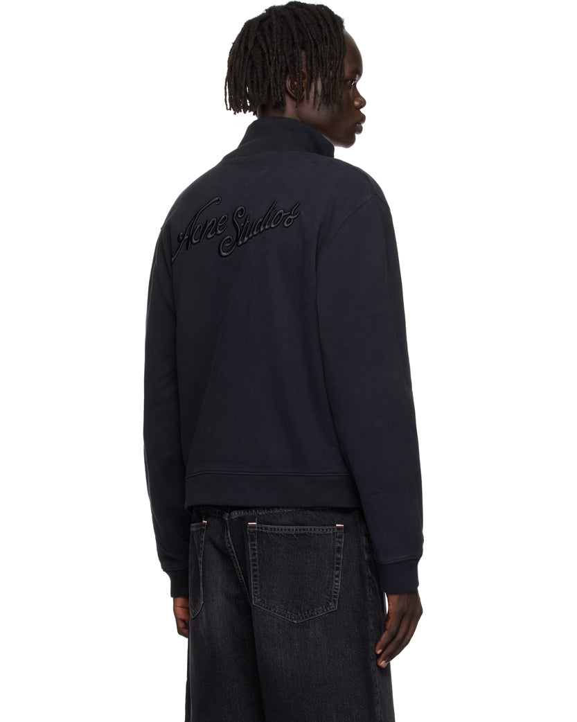 Acne Studios Zip-Up Sweatshirt Black