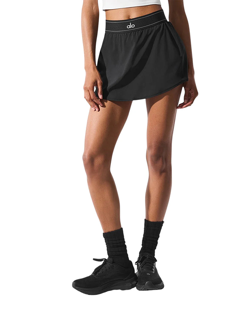 Alo Yoga Match Point Tennis Skirt Black