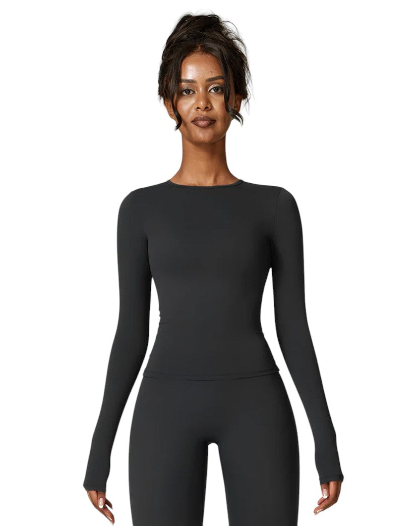 Лонгслів Alo Yoga Brushed Long Sleeve Black 85191-BK | SSTORIES