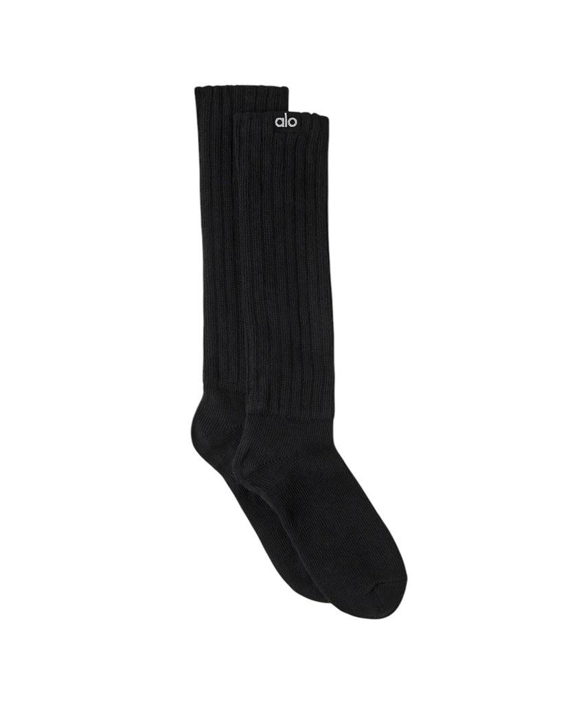 Alo Yoga Unisex Scrunch Socks Black