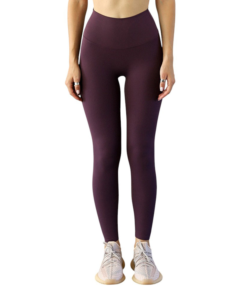 Alo Yoga Stretch High Waist Sports Leggings Purple D19108-PR
