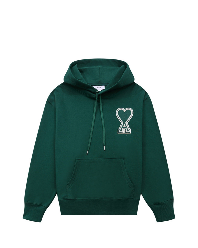AMI Paris Oversize Ami de Coeur hoodie Green