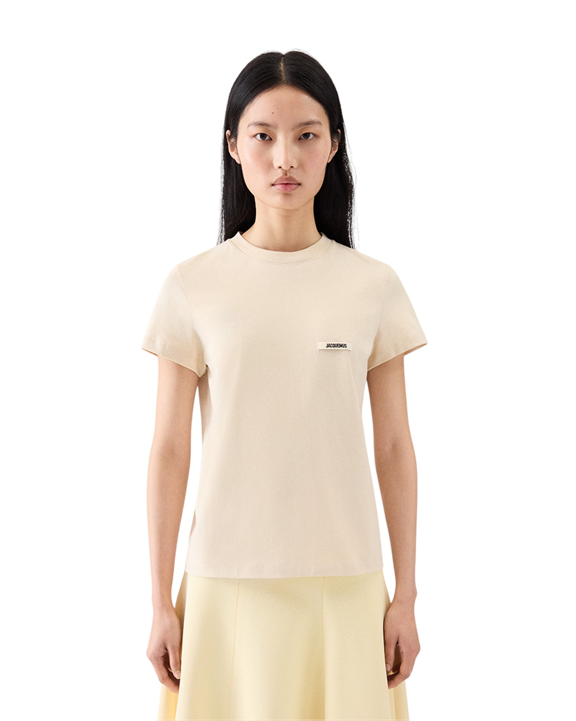 Jacquemus Le T-Shirt Gros Grain Beige