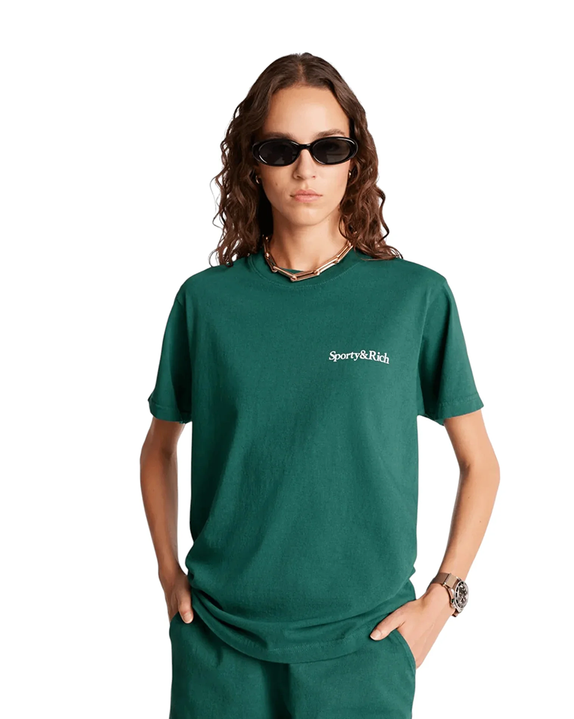 Sporty & Rich Health Is Wealth T-Shirt Green