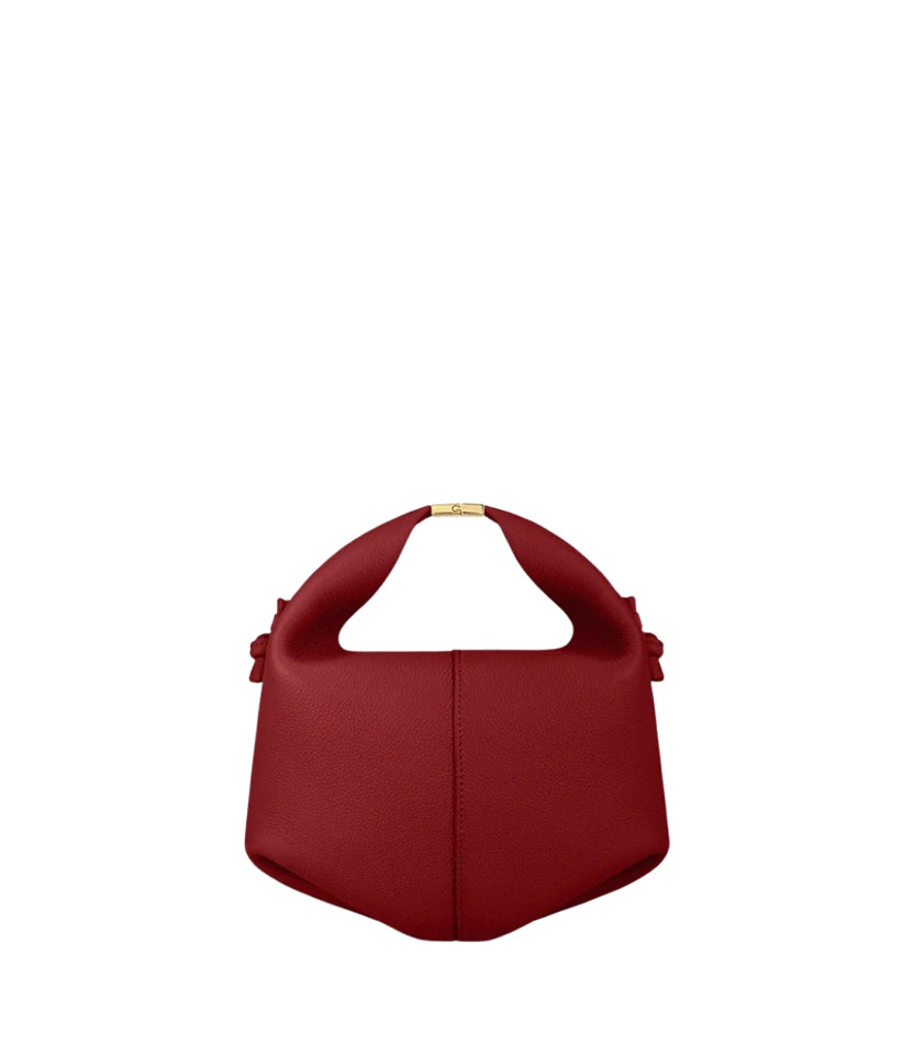 Polene Beri Textured Leather Pomegranate Red