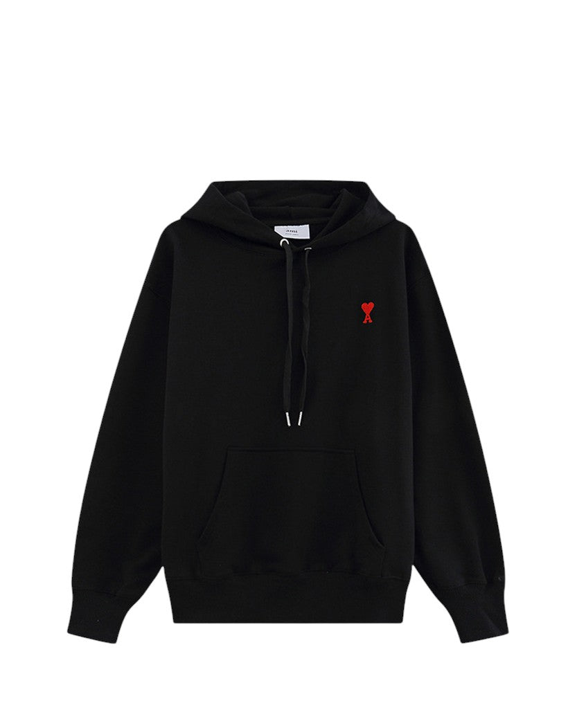 AMI Paris Ami de Coeur Small Heart Logo Hoodie Black