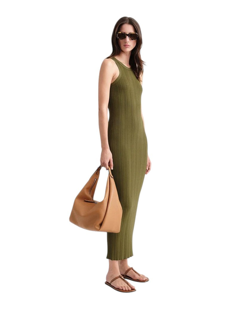 Toteme Seamless Rib Tank Dress Olive