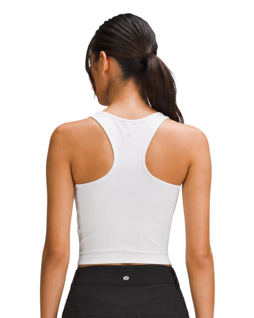 Lululemon Ebb to Street Cropped Racerback Tank Top White