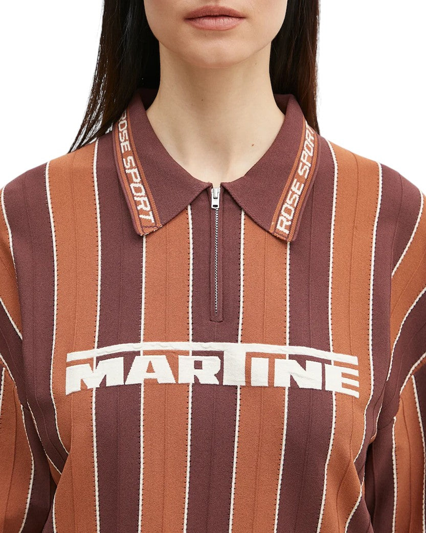 Martine Rose Logo Polo Brown