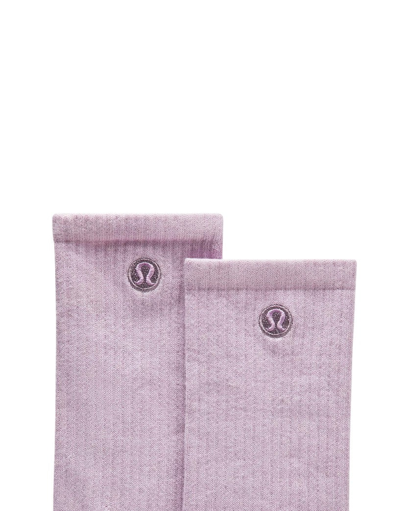 Lululemon Unisex Daily Essential Crew Socks Lilac Play