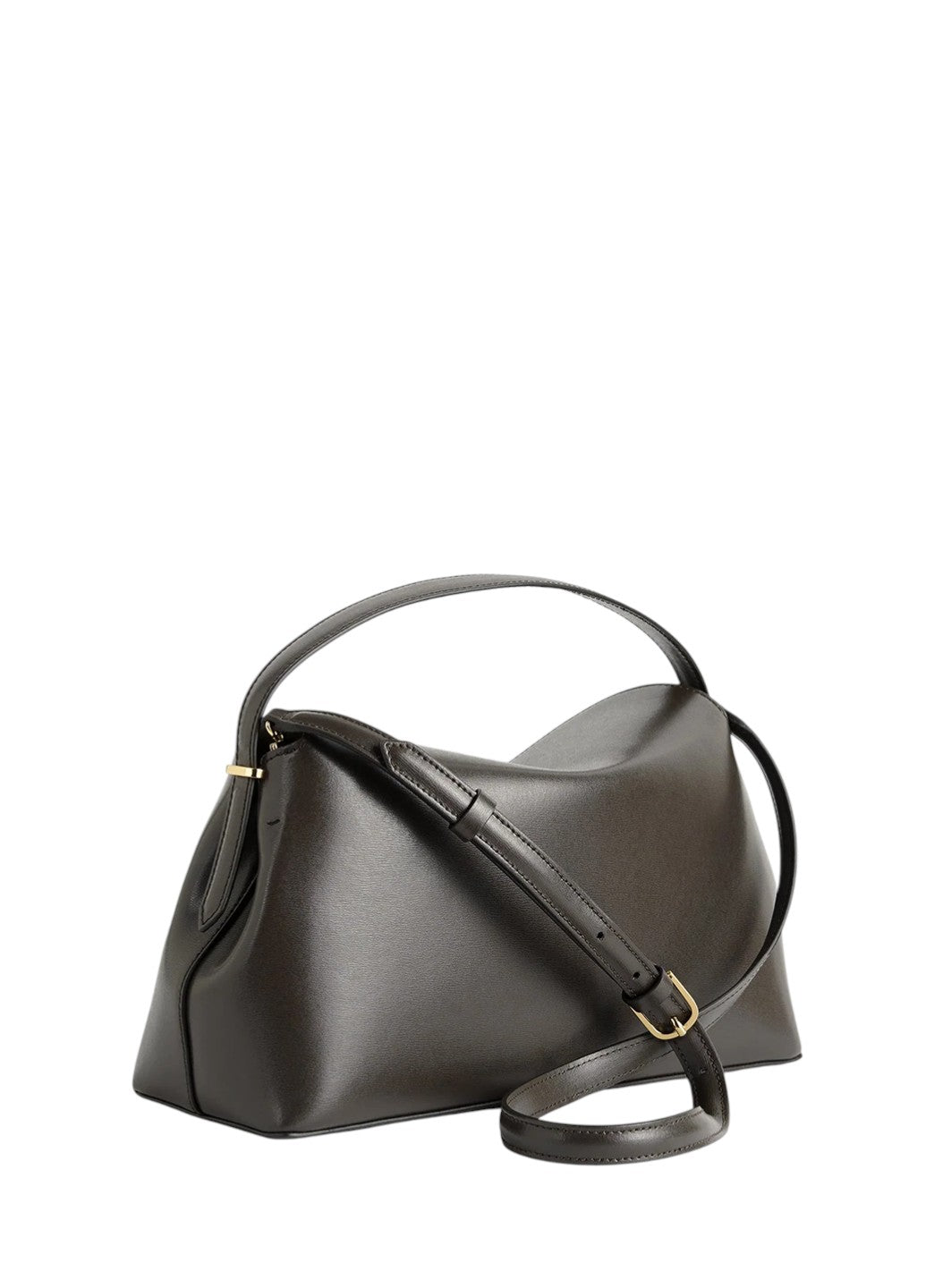 Сумка Toteme T-Lock Top Handle Smooth Leather Black | SSTORIES