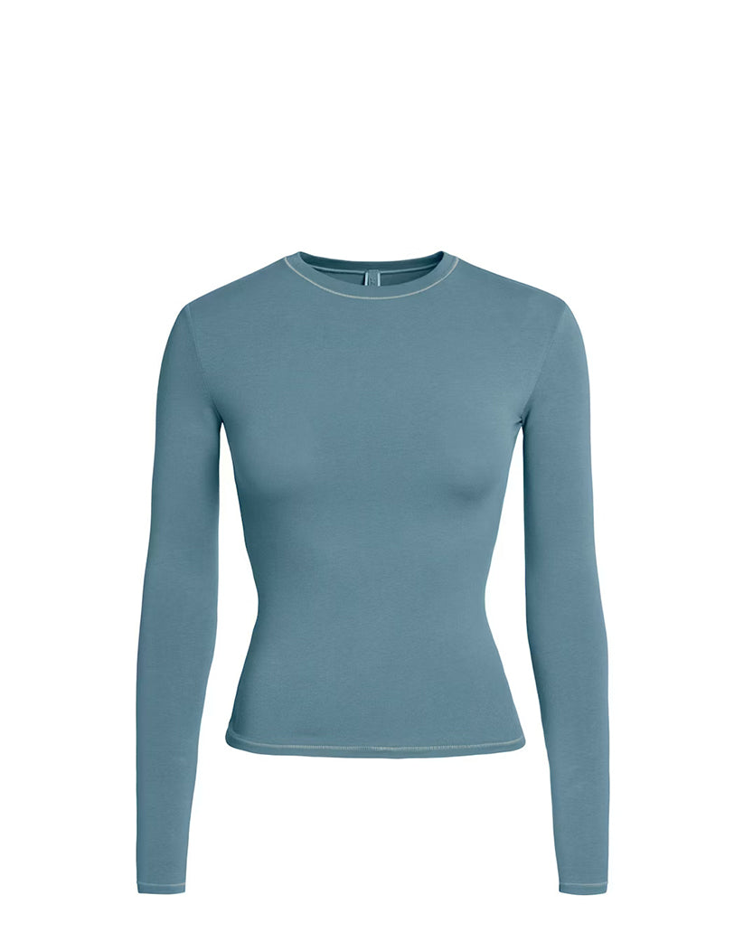Skims Soft Smoothing Seamless Long Sleeve T-Shirt Kyanite