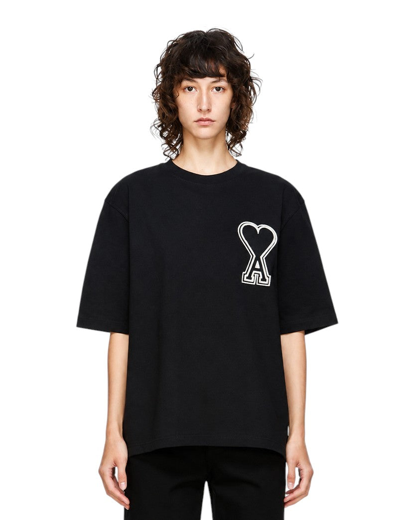 AMI Paris Exclusive Ami De Coeur T-Shirt Black