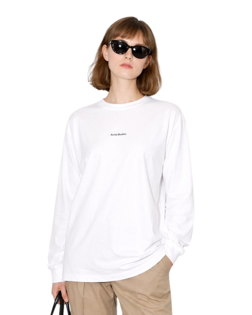 Acne Studios Erwin Long Sleeve Stamp Tee White