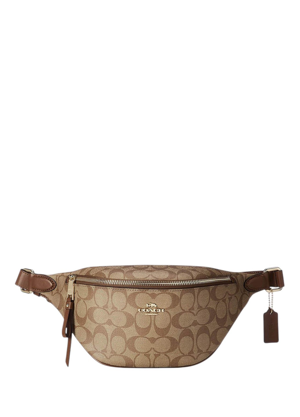 Coach Signature Belt Bag Fanny Pack Khaki Saddle