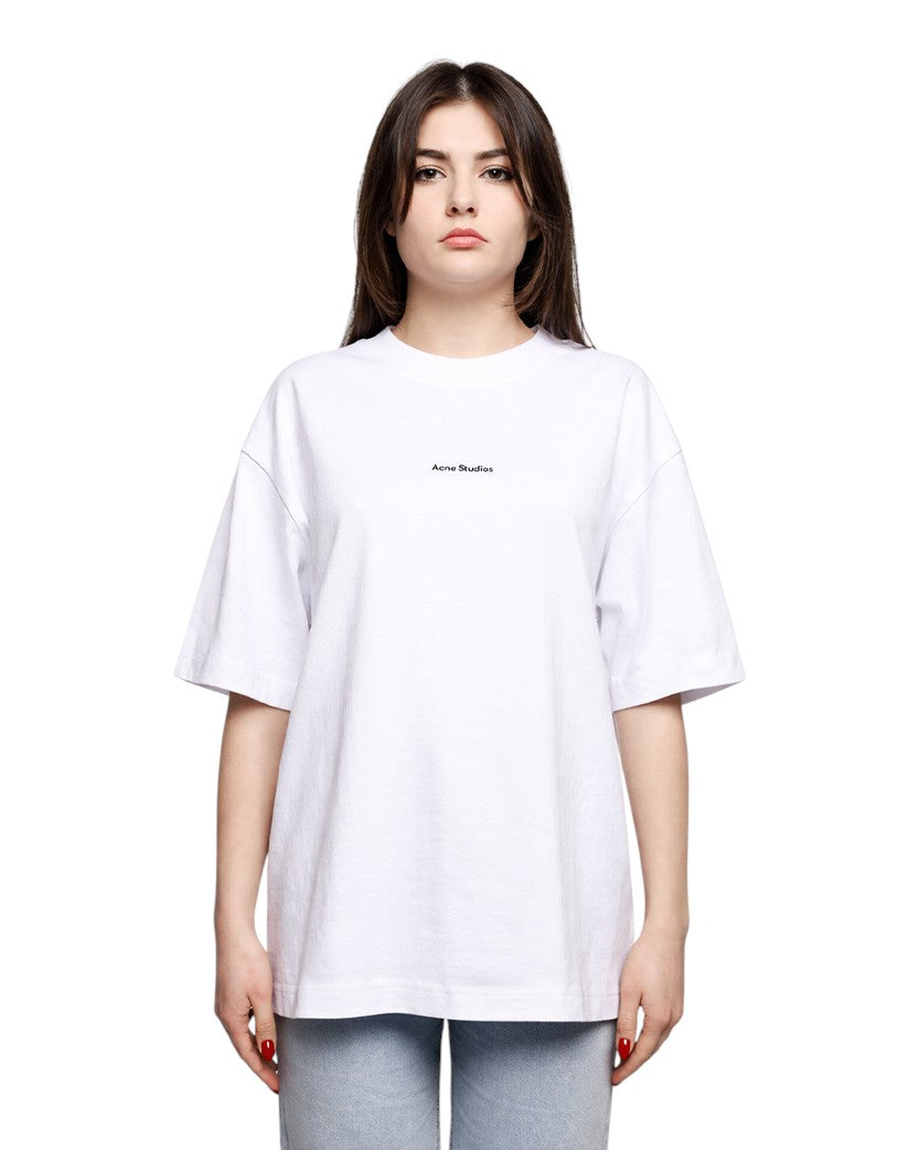 Acne Studios Logo cotton jersey T-shirt White