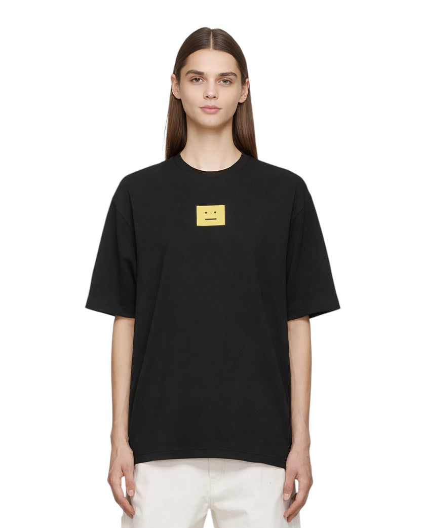 Acne Studios Face Stretch-Cotton T-Shirt Black