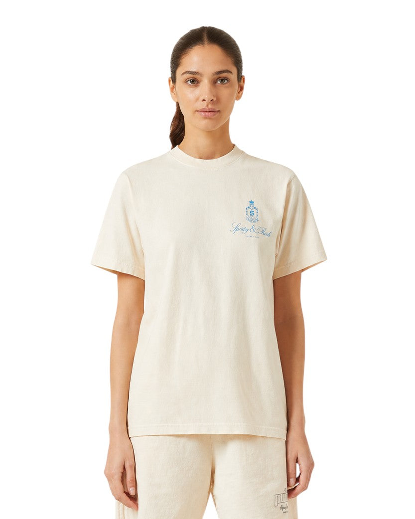 Sporty & Rich Vendome T-Shirt Cream/Ocean