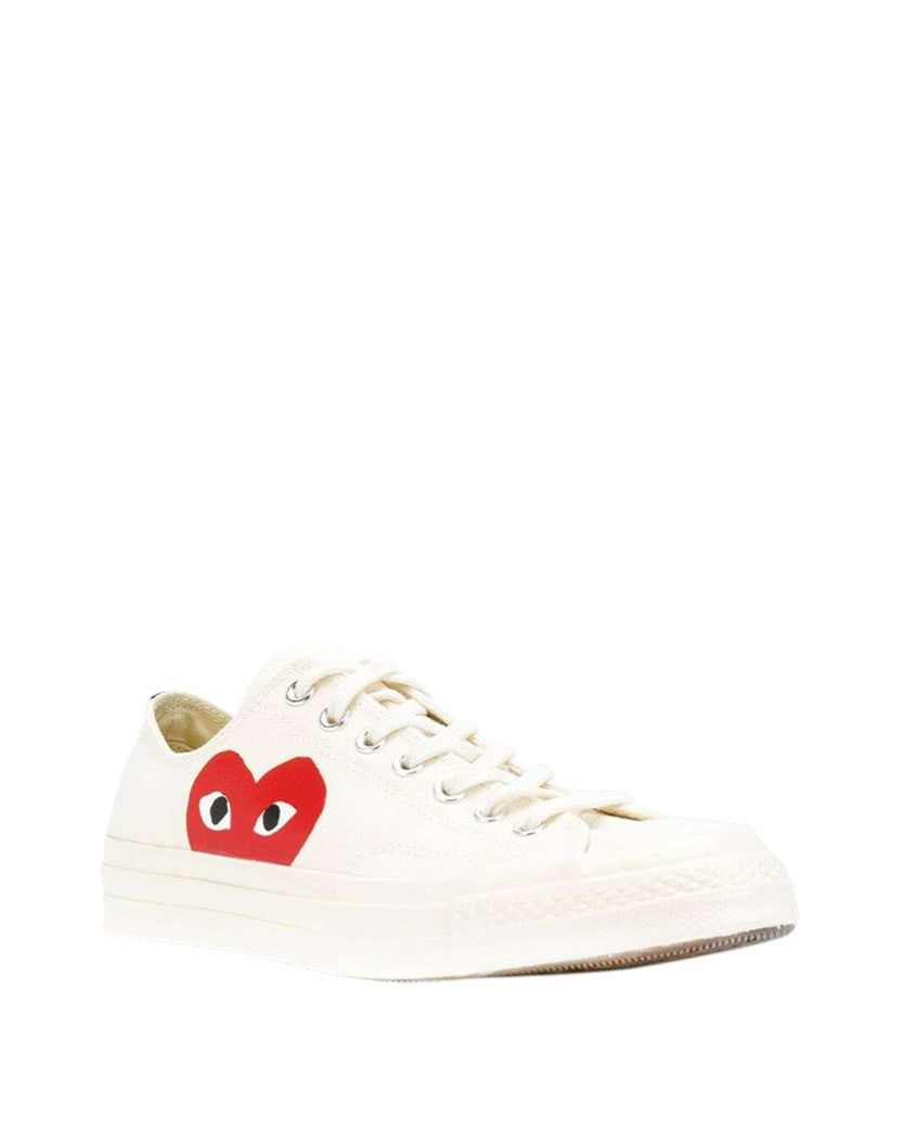 Converse x Comme Des Garcons Play Low Top Sneakers White — SSTORIES