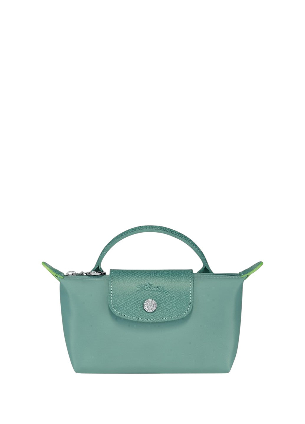 Longchamp Le Pliage Green Pouch With Handle Lagoon