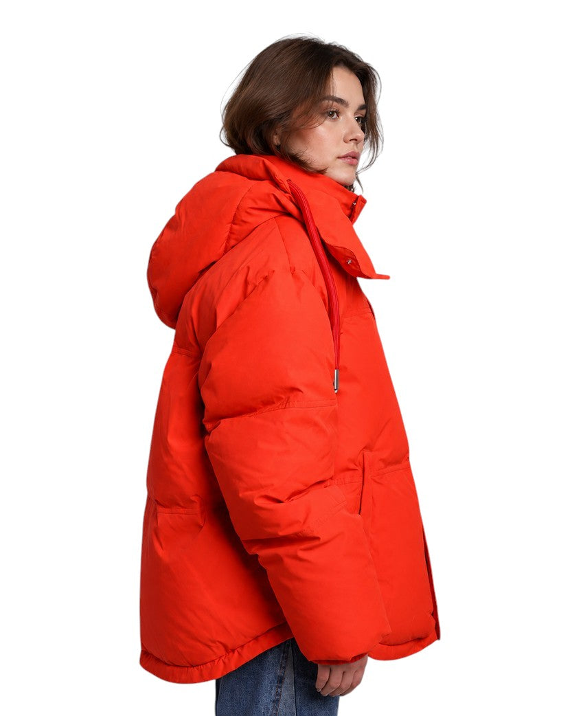AMI Paris Ami de Coeur-Patch Padded Jacket Red
