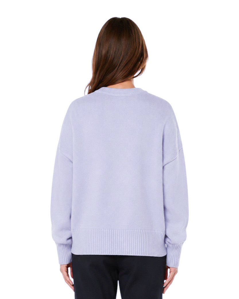 AMI Paris Ami De Coeur Oversize Sweater Lilac
