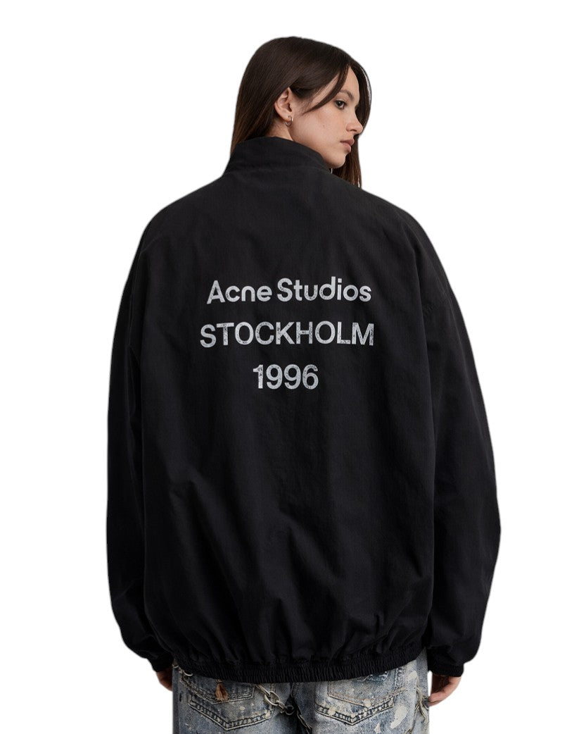 Куртка Acne Studios Logo Zipper Jacket Black | SSTORIES