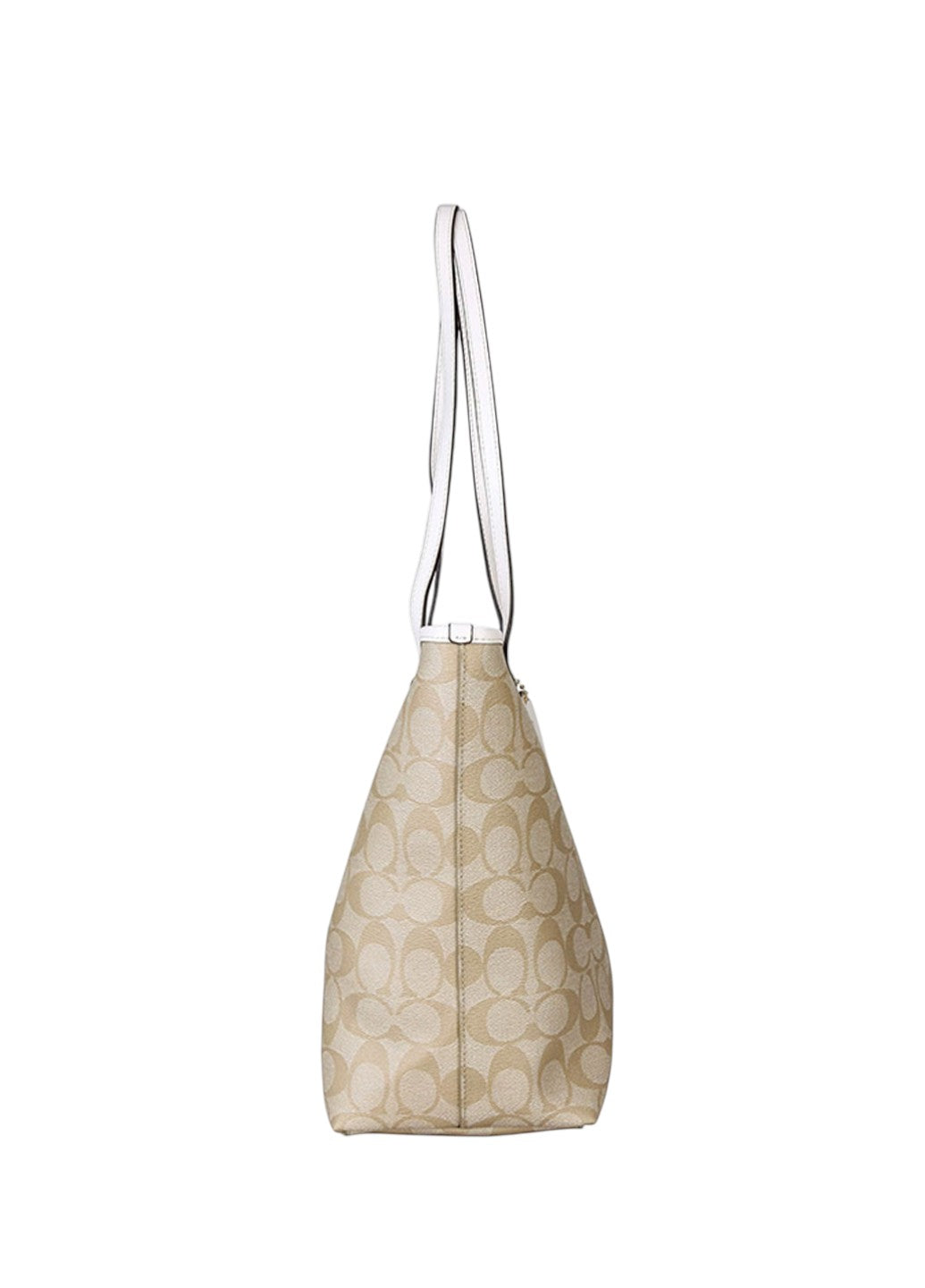 Coach City Zip Tote In Signature Canvas Chalk