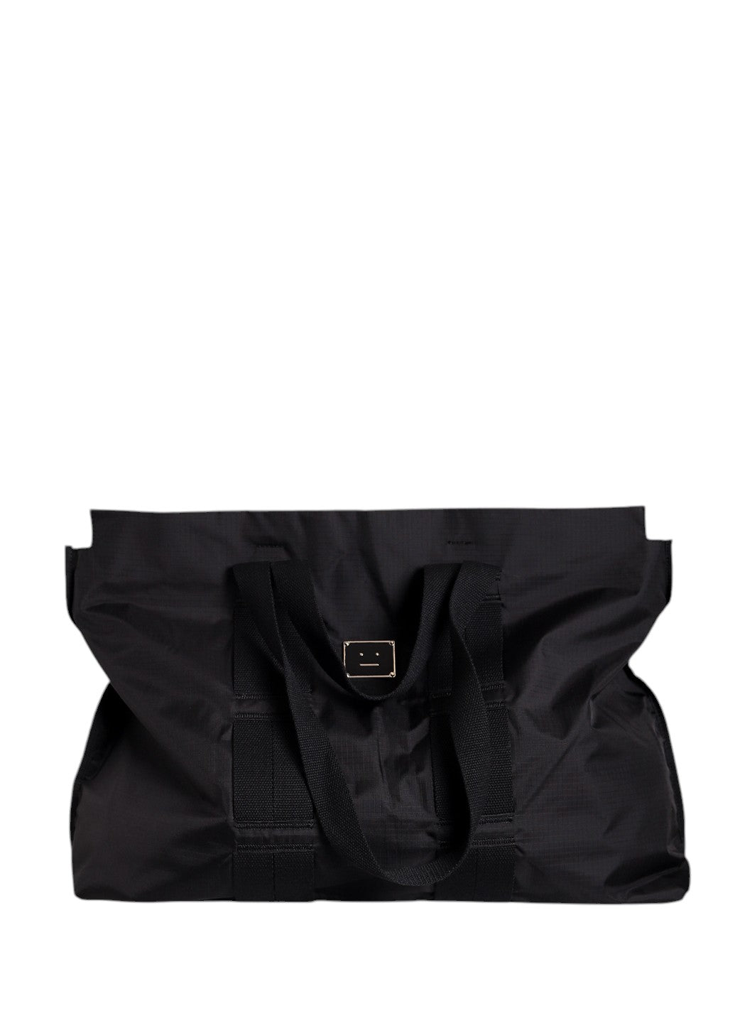 バッグ AQ7kP9 Acne Studios Arvid Plaque Face Tote Bag Black — SSTORIES