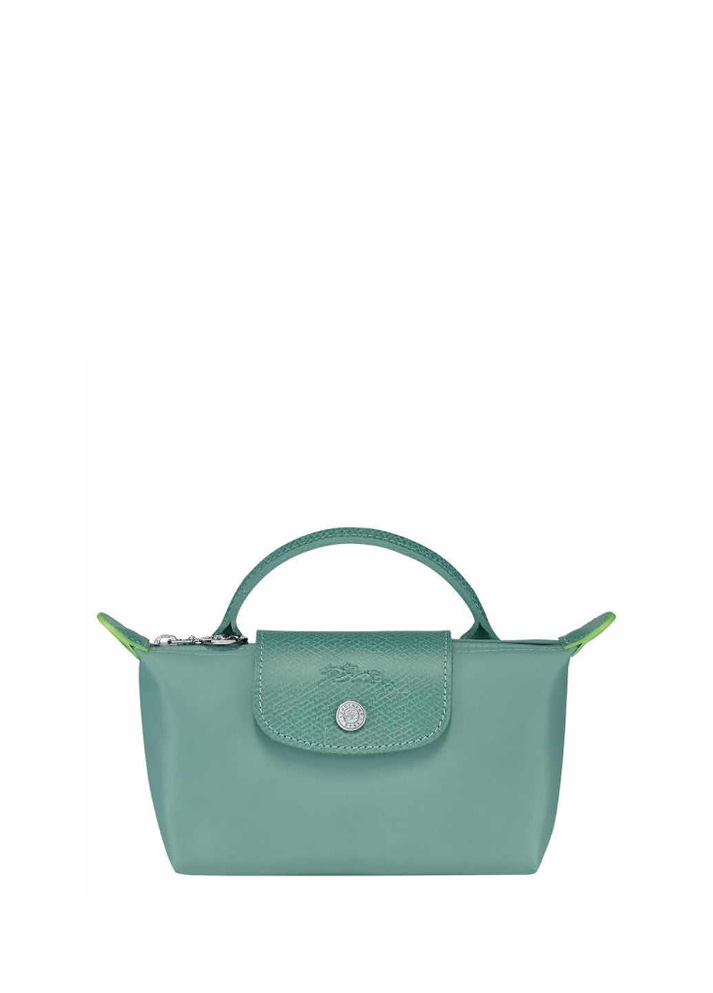 Longchamp Le Pliage Green Pouch With Handle Lagoon