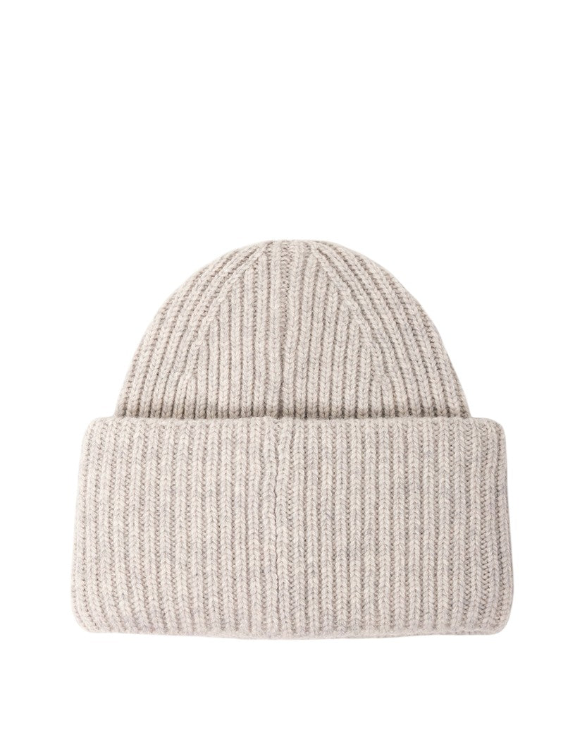 Acne Studios Rib knit beanie hat light grey