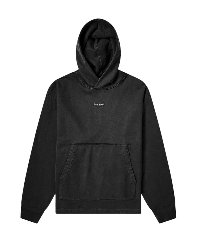 Acne Studios Franklin Reverse Logo Hoody Black