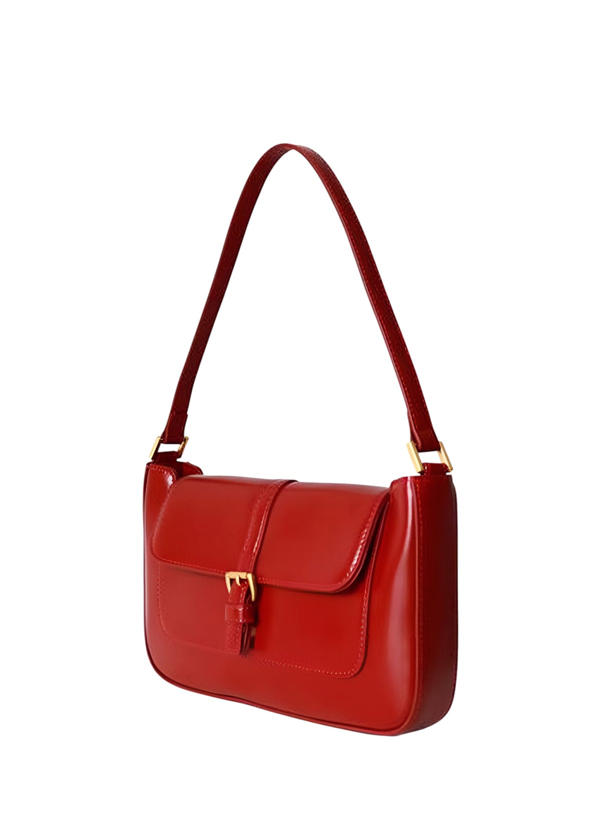 By Far Miranda Vintage Gloss Leather Burgundy