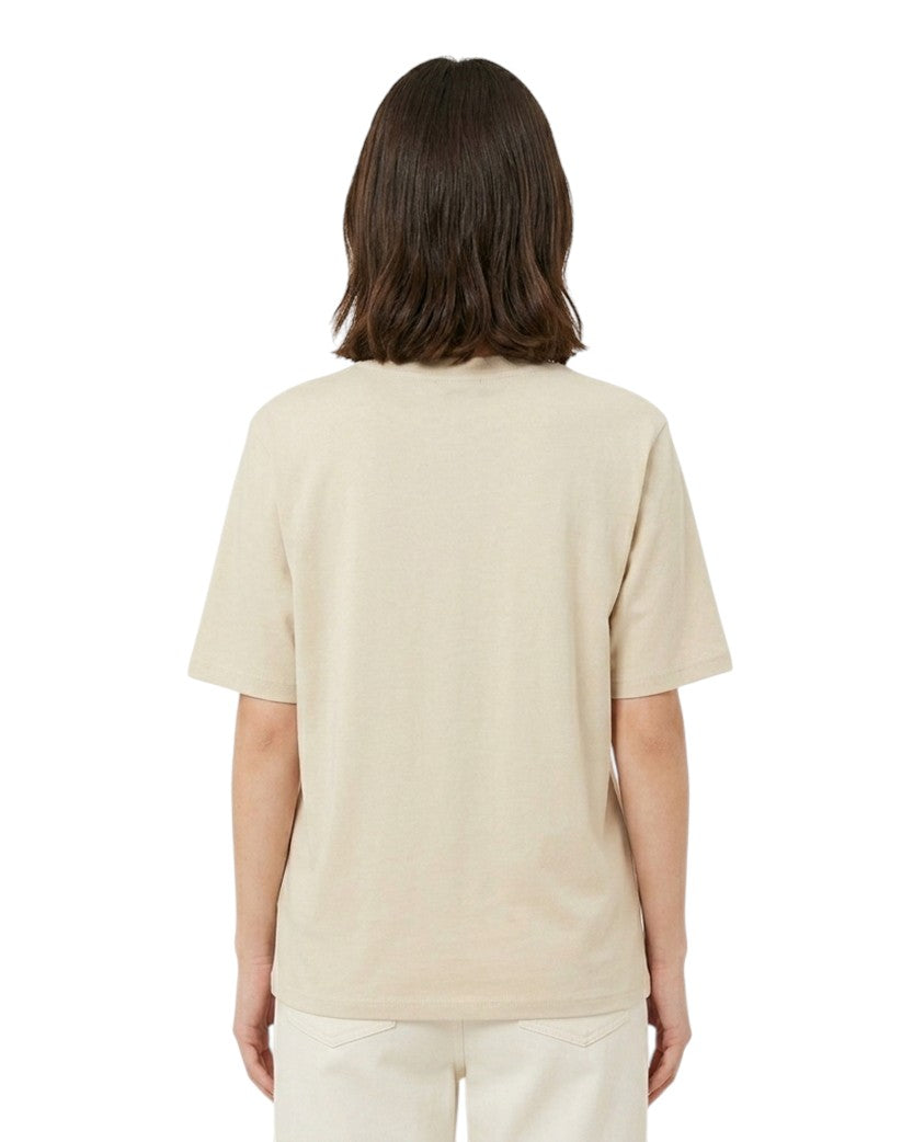 AMI Paris Ami De Coeur White Heart T-Shirt Beige