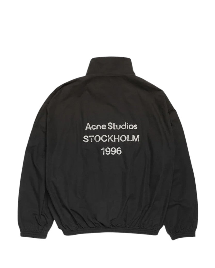 Acne Studios ミリタリーブラックフード付き Acne Studios - フード付きツイルジャケット - ブラック