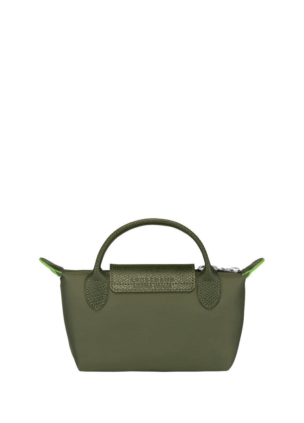 Longchamp Le Pliage Green Pouch With Handle Forest