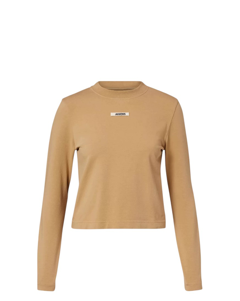 Jacquemus Les Classiques The Gros Grain Long-Sleeve T-Shirt Beige