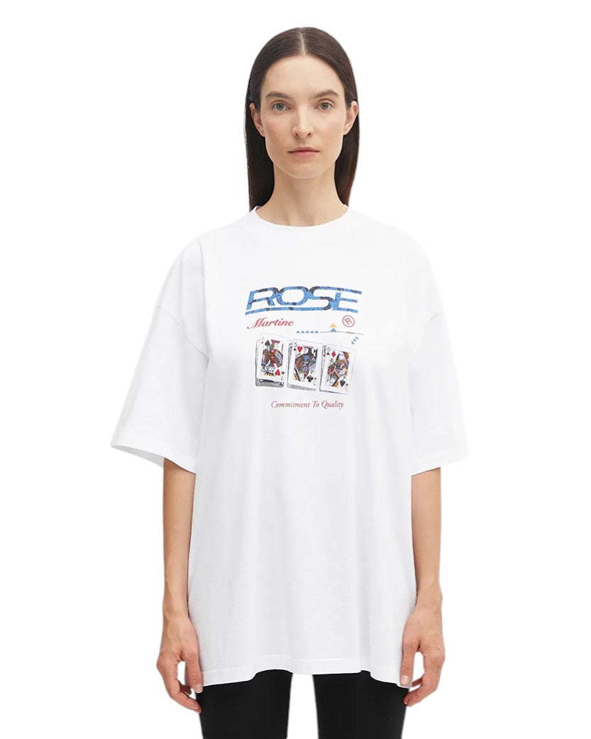 Martine Rose Oversized Cotton Graphic T-shirt White