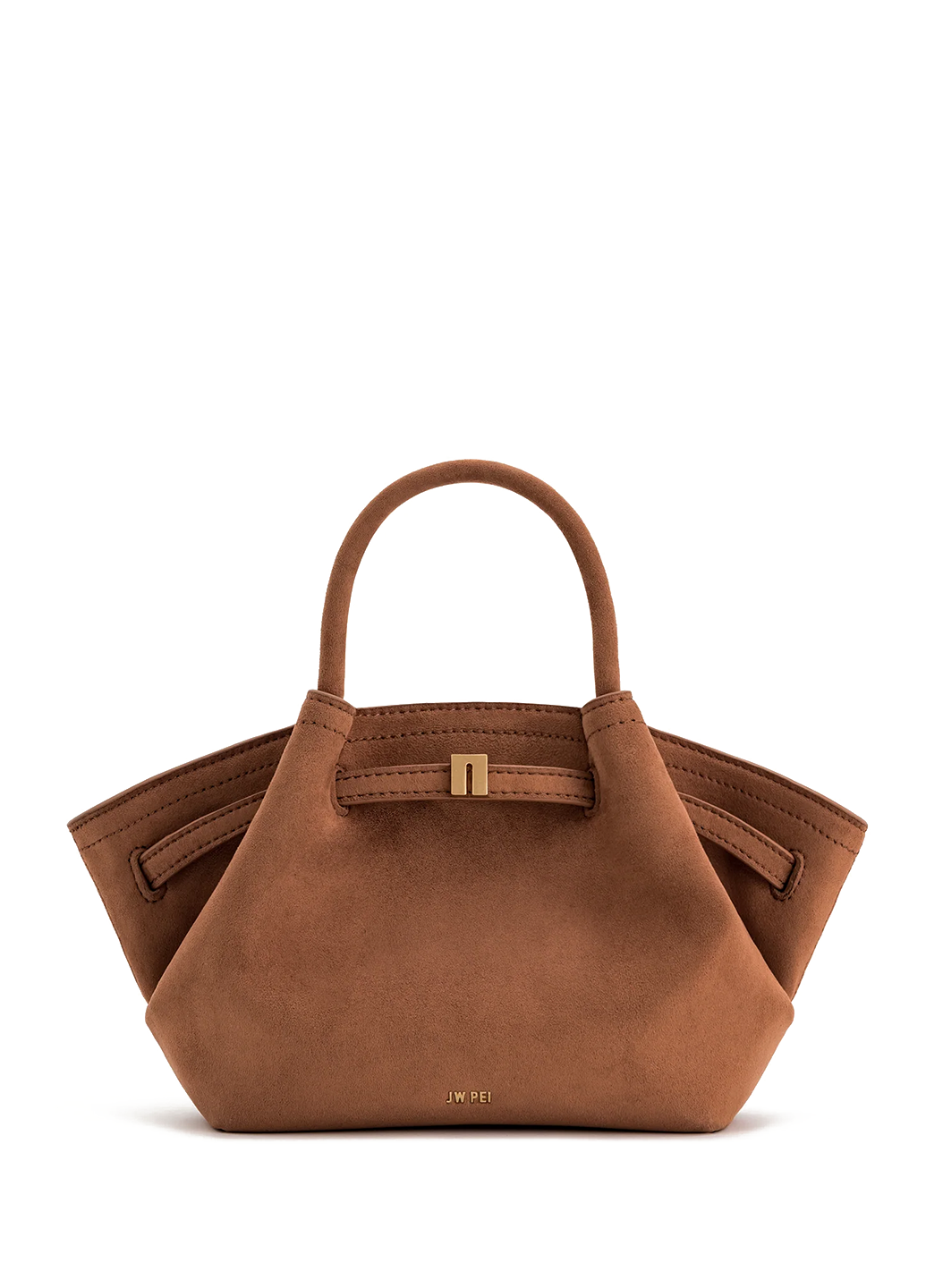 JW PEI Hana Mini Faux Suede Tote Bag Brown