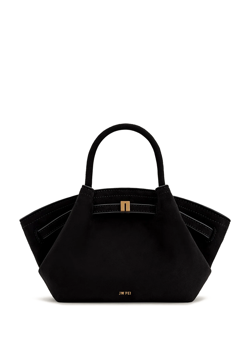 JW PEI Hana Mini Faux Suede Tote Bag Black