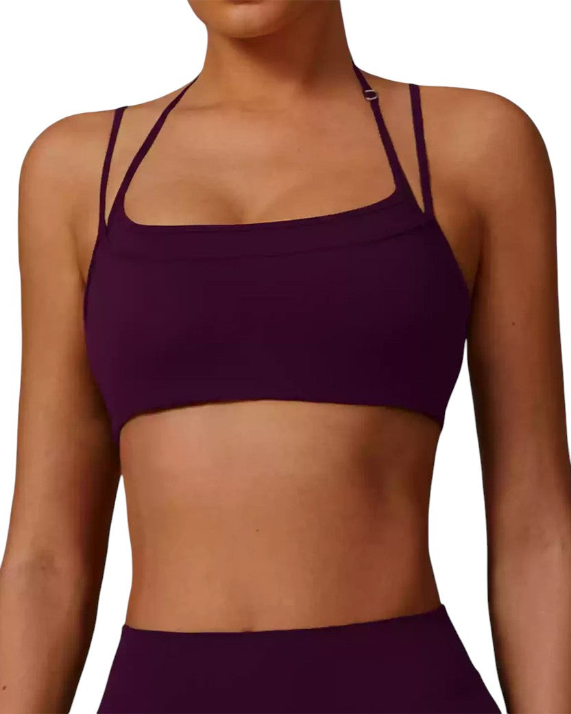 Alo Yoga Fitness Top Bra Purple