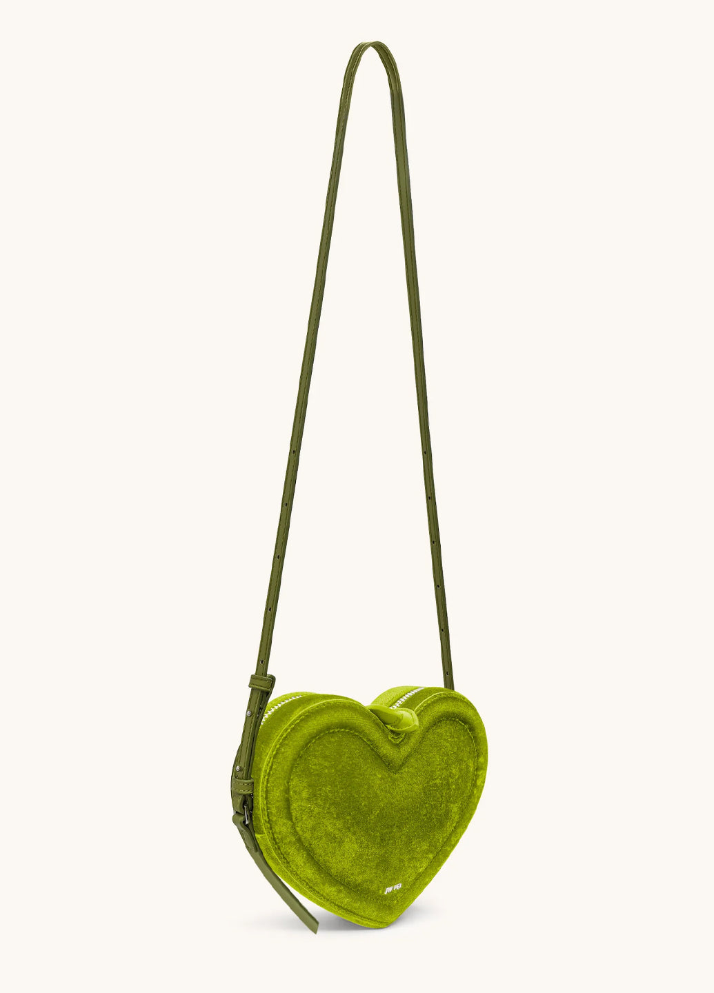 JW PEI Arlene Velvet Heart Shaped Bag Green