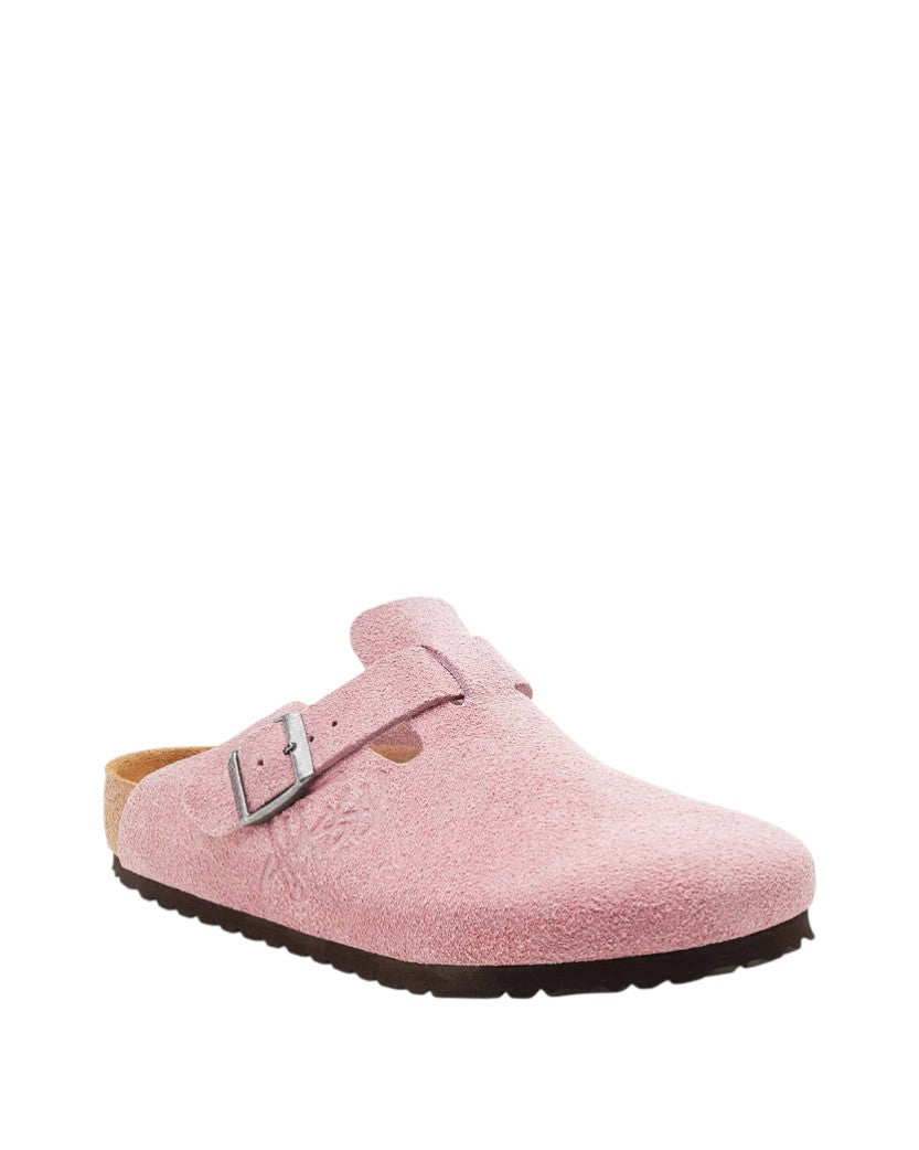 Сланці Birkenstock x Stussy Boston Suede Dusty Pink | SSTORIES