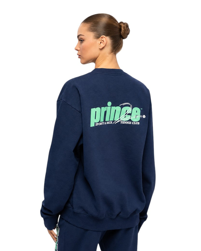 Sporty & Rich x Prince Rebound Crewneck Navy