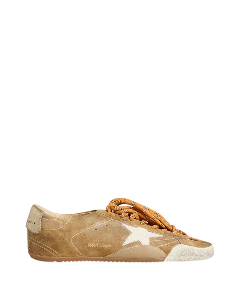 Golden Goose True-Star in Tobacco Suede with White Star