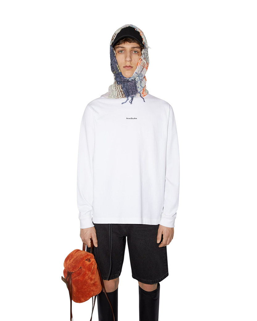 Acne Studios Erwin Long Sleeve Stamp Tee White