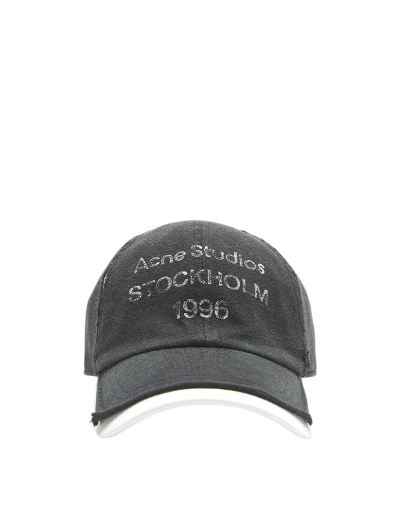Acne Studios Logo Stamp Cap Black