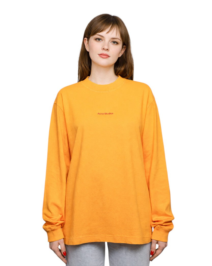 Acne Studios Erwin Long Sleeve Stamp Tee Orange