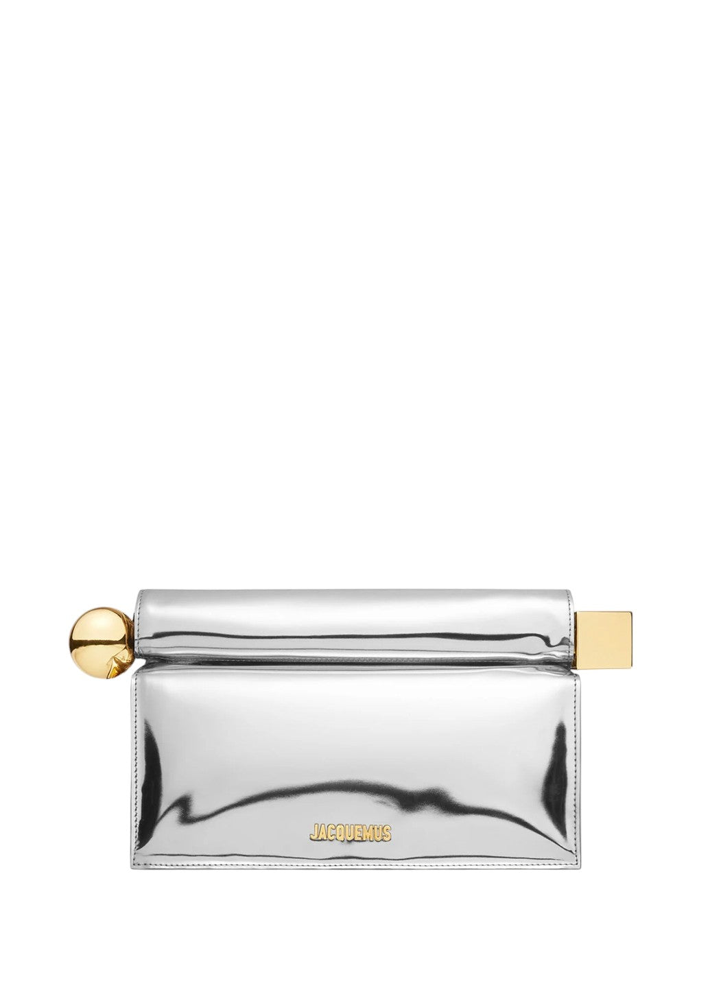 Jacquemus The Rond Carre Clutch Silver